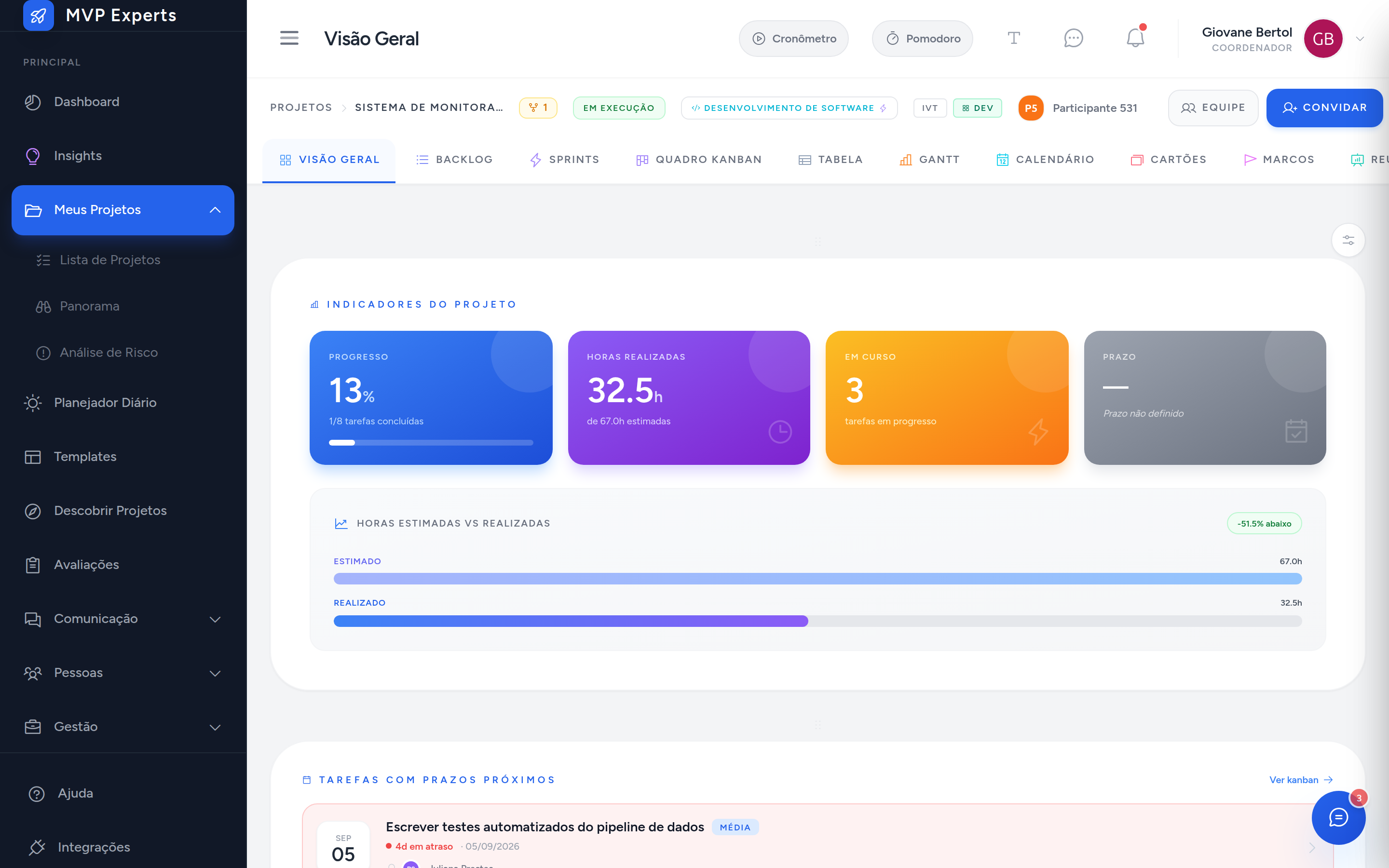 Visão geral do projeto